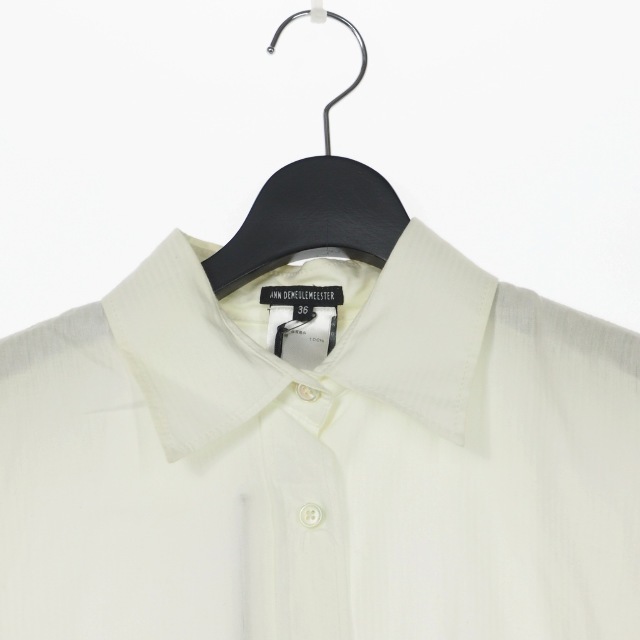 Ann Demeulemeester(アンドゥムルメステール)のアンドゥムルメステール  ストライプシャツ 長袖シャツ 36 白 メンズのトップス(シャツ)の商品写真