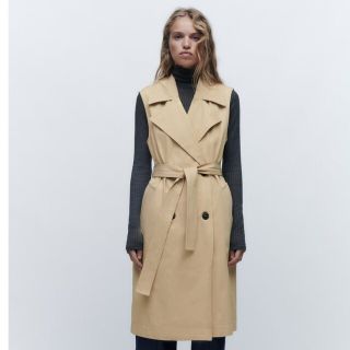 ザラ(ZARA)のZara人気売り切れトレンチコートベストMサイズ定価12990円(ロングコート)