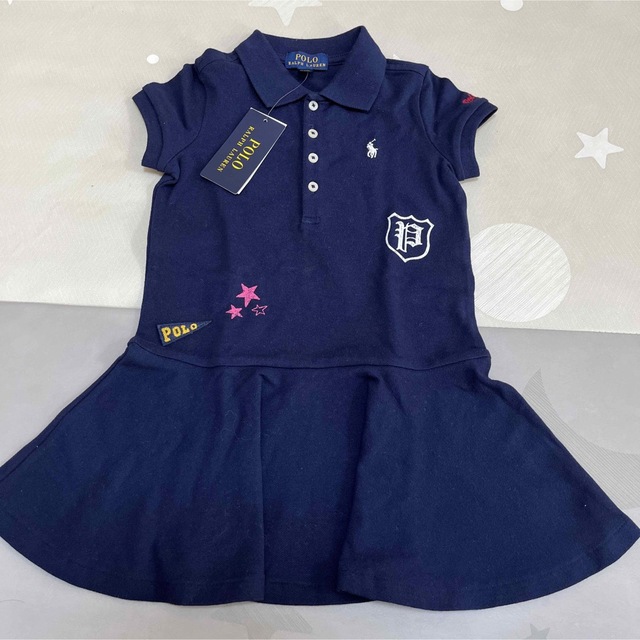 POLO RALPH LAUREN(ポロラルフローレン)の新品　ポロ　ラルフローレン　ワンピース　100 キッズ/ベビー/マタニティのキッズ服女の子用(90cm~)(ワンピース)の商品写真