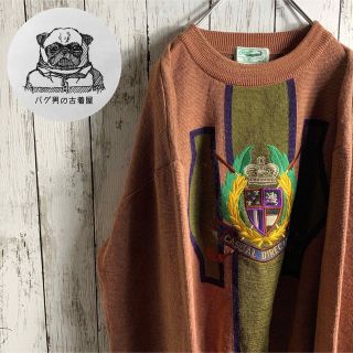 クロコダイル(Crocodile)の【vintage】古着 90's メンズ クロコダイル セーター 刺繍 入手困難(ニット/セーター)