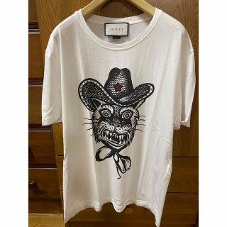 グッチ(Gucci)のGUCCI🌸アングリーcat半袖Tシャツ(s)美品🌸(Tシャツ/カットソー(半袖/袖なし))