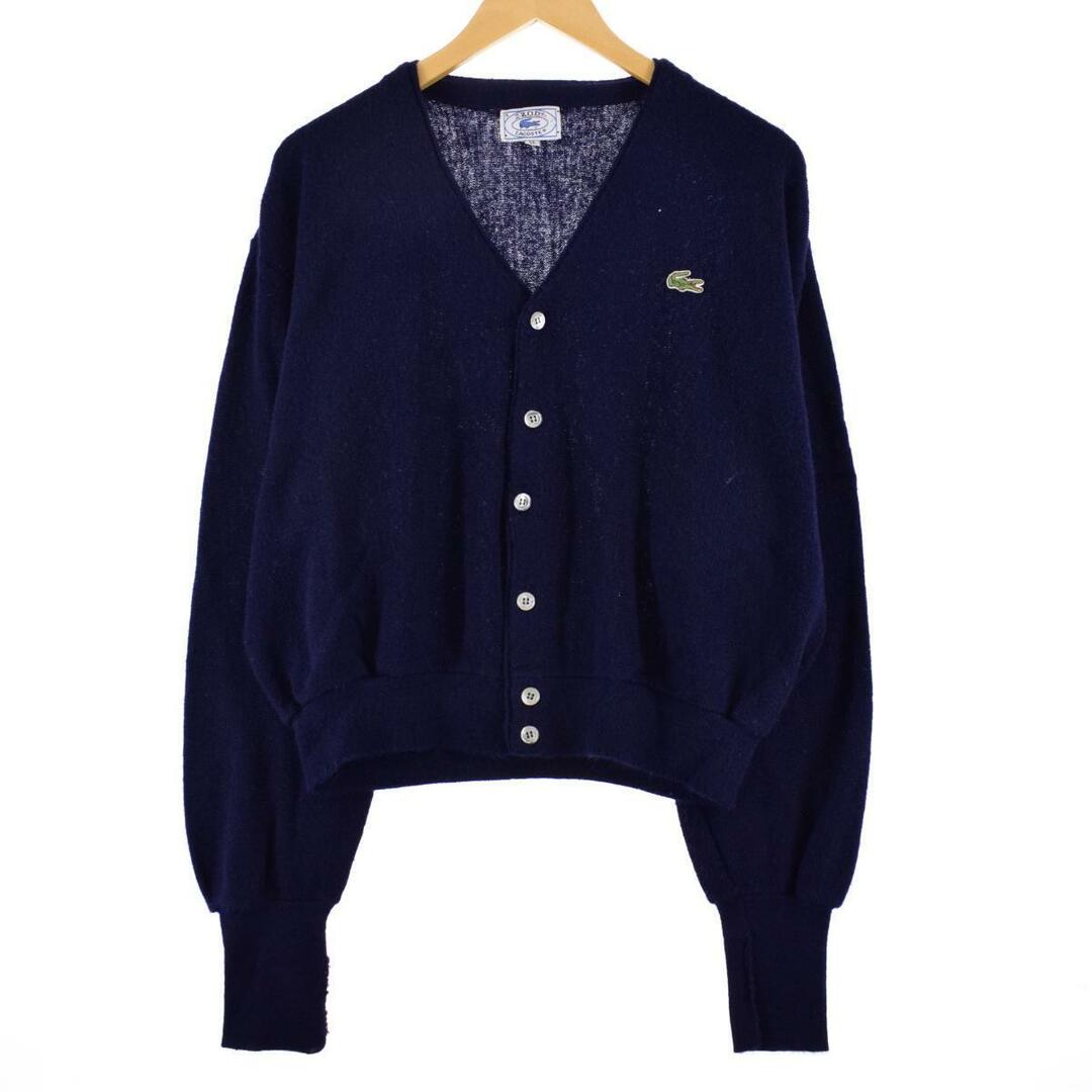 70~80年代 ラコステ LACOSTE IZOD アクリルニットカーディガン メンズXL ヴィンテージ /eaa312713