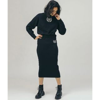 ダブルスタンダードクロージング(DOUBLE STANDARD CLOTHING)のESSENTIAL❥スウェード裏毛トップス ペンシルスカート セットアップ(ロングワンピース/マキシワンピース)