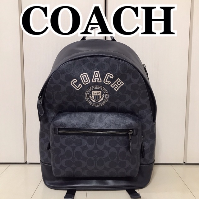 コーチ COACHシグネチャー キャンバス ウィズ ヴァーシティ　リュックサック