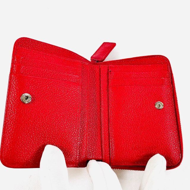 未使用級 サンローラン コンパクトフルジップウォレット 二つ折り財布