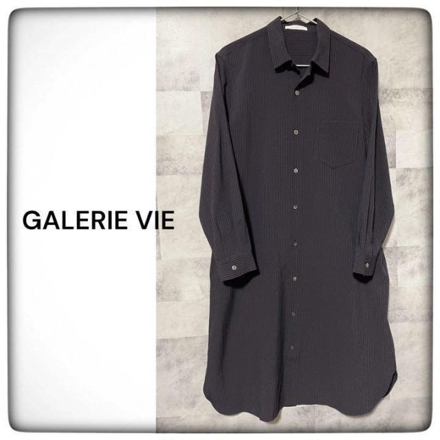 GALERIE VIE ギャルリーヴィー ストライプ ウール シャツ ワンピース | フリマアプリ ラクマ
