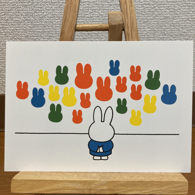 miffy(ミッフィー)のミッフィー　ポストカード　ディック・ブルーナ　シンプル　かわいい エンタメ/ホビーのおもちゃ/ぬいぐるみ(キャラクターグッズ)の商品写真