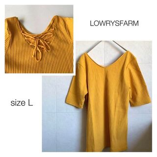 ローリーズファーム(LOWRYS FARM)のLowrys farm イエローカットソー　半袖(カットソー(半袖/袖なし))