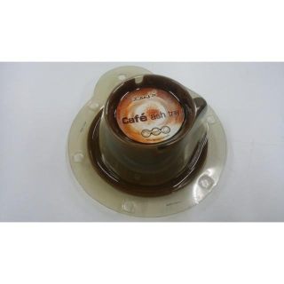 コーヒーカップ アシュトレイ ブラウン 灰皿 Cafe ash tray(日用品/生活雑貨)