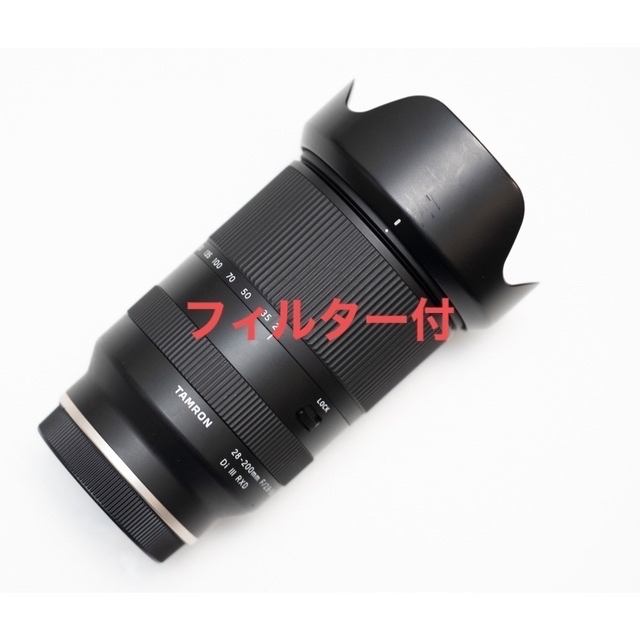 ー品販売  【フィルター付】タムロン28-200mm - TAMRON F/2.8-5.6 III Di レンズ(ズーム)