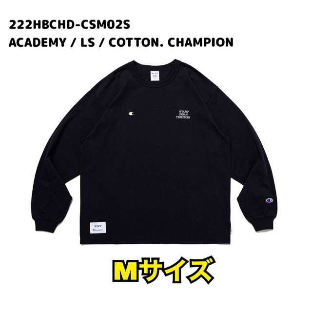 WTAPS × CHAMPION ACADEMY LS COTTON  MサイズBLACK