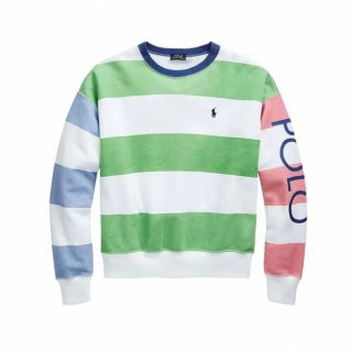 ポロラルフローレン(POLO RALPH LAUREN)の新品未使用　ポロラルフローレン ボーダー  スウェット　ジュニア　レディース(トレーナー/スウェット)