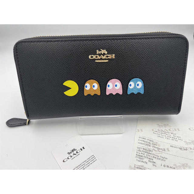 COACH/コーチ パックマンコラボ 新品未使用 ブラック長財布 - 長財布