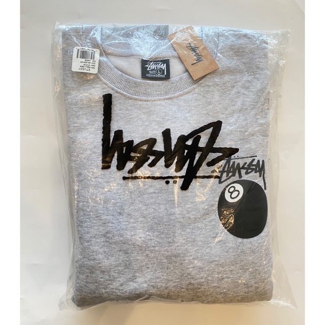 【Sサイズ】新品 タグ付き stussy 8ボール スウェット グレー