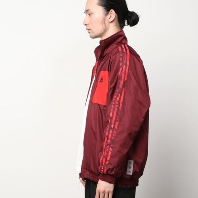 【リバーシブル】adidas★トラックジャケット★フリースブルゾン★赤★L 《超希少》adidas アディダス ジャケット フリースブルゾン レッド L