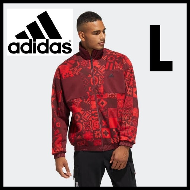 リバーシブル】adidas☆トラックジャケット☆フリースブルゾン☆赤☆L ... 《超希少》adidas アディダス ジャケット フリースブルゾン レッド L