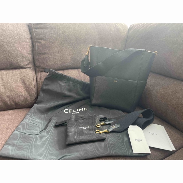 日本に celine - セリーヌ サングルバケット ブラック 別売ストラップ