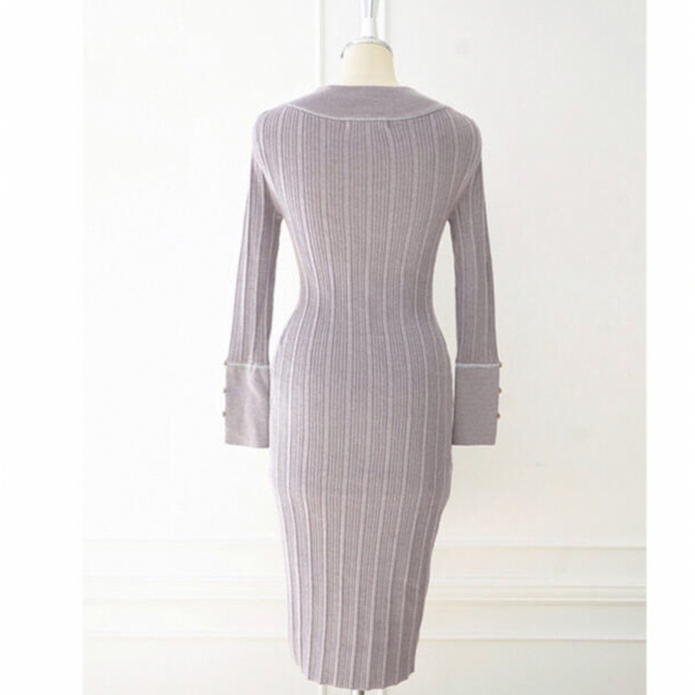 Her lip to Ribbed Stretch-Knit Dress