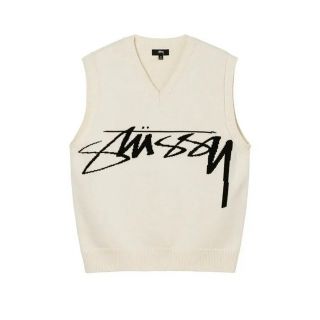 ステューシー(STUSSY)のSTUSSY ニットベスト L(ニット/セーター)