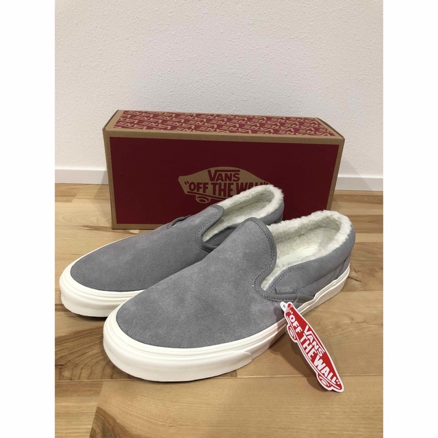 vans スリッポン バンズ　スエード　ボア　グレー　29cm