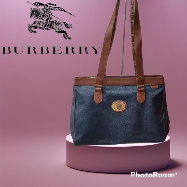②BURBERRYS バーバリーズ レザーショルダーバッグ トートバッグ 新作