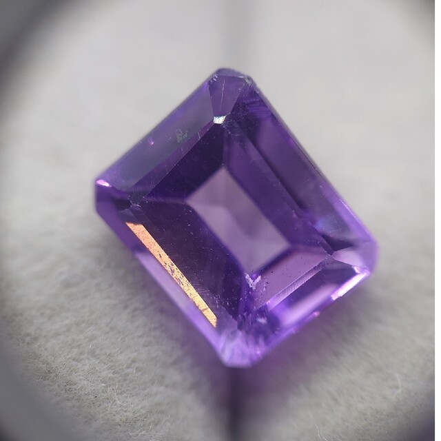 アメジスト④エメラルドカット3ct↑ ハンドメイドの素材/材料(各種パーツ)の商品写真