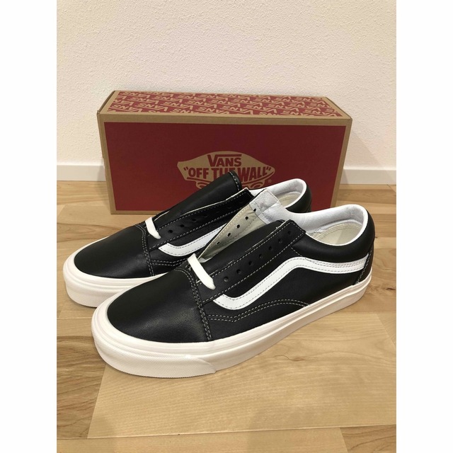 VANS オールドスクール アナハイム　オールレザー　28cm 黒×白