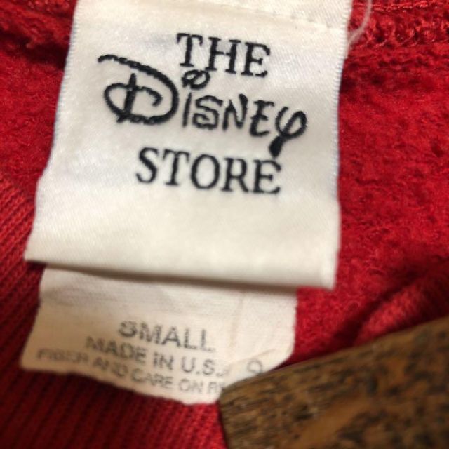 Disney(ディズニー)の90s USA製 Disney スウェット 赤 S ミッキー ニューヨーク メンズのトップス(スウェット)の商品写真