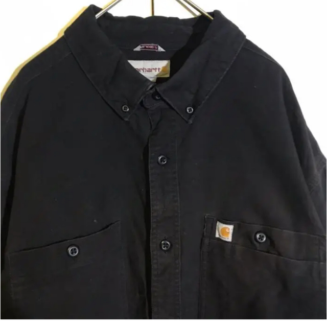 carhartt(カーハート)のカーハート　BDシャツ　ワークシャツ　ビックシルエット　生地固め　古着 メンズのトップス(シャツ)の商品写真