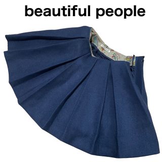 beautiful people◆メタリックプリーツラップスカート