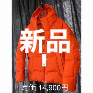 【美品】UNIQLO シームレスダウンパーカー L オレンジ系 メンズ