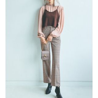 グレイル(GRL)の新品＊GRL＊センタープレスチェックフレアパンツ(カジュアルパンツ)