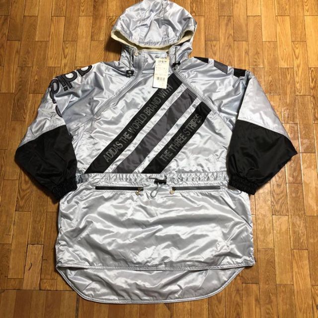 レア デッド 80s adidas ロング ジャケット シルバー スワローテイル