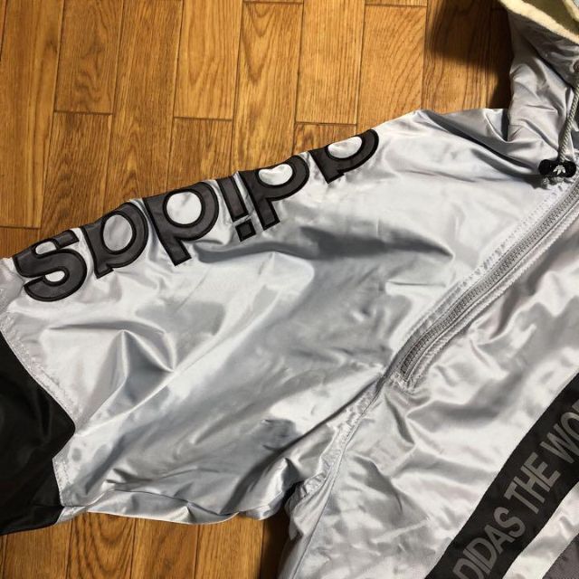 レア デッド 80s adidas ロング ジャケット シルバー スワローテイル