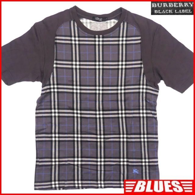 BURBERRY BLACK LABEL(バーバリーブラックレーベル)の廃盤 バーバリー シャツ M メンズ カットソー 半袖 ノバチェックHH8549 メンズのトップス(Tシャツ/カットソー(半袖/袖なし))の商品写真