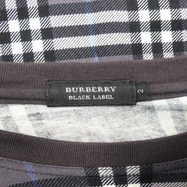 BURBERRY BLACK LABEL(バーバリーブラックレーベル)の廃盤 バーバリー シャツ M メンズ カットソー 半袖 ノバチェックHH8549 メンズのトップス(Tシャツ/カットソー(半袖/袖なし))の商品写真