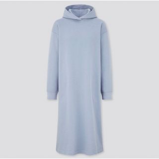 ユニクロ(UNIQLO)のユニクロ スウェットフーデッドワンピース（長袖）[433663] Mサイズ(ロングワンピース/マキシワンピース)