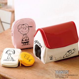 スヌーピー(SNOOPY)のリンネル 2019年 10月号 スヌーピーのおうちと仲間たち ポーチ4個セット(ポーチ)