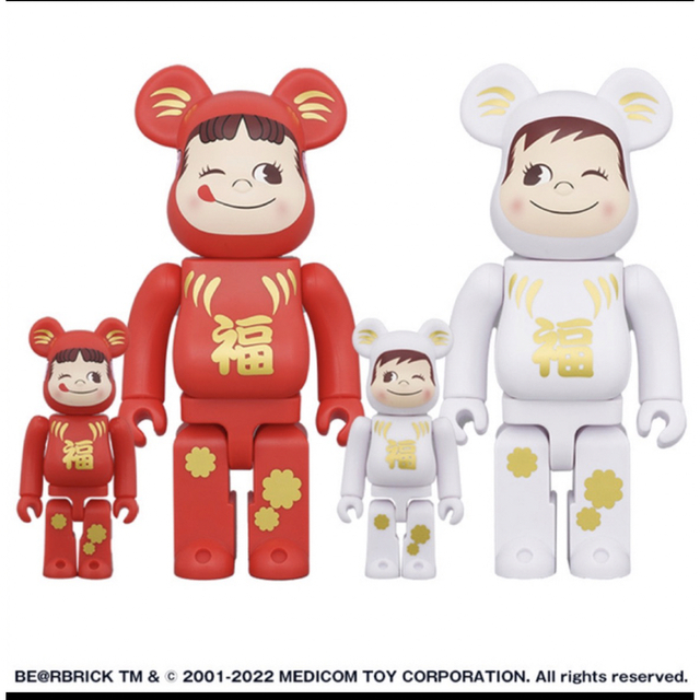 BE@RBRICK 達磨 ペコちゃん＆ポコちゃん 100％ & 400％