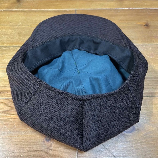 ハンドメイド　縦長ハンチング風キャスケット　焦茶　60センチ　 メンズの帽子(キャスケット)の商品写真