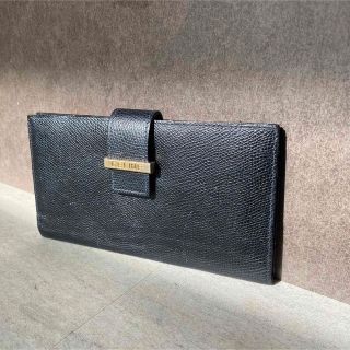 セリーヌ(celine)の【美品】CELINE セリーヌ　長財布　黒×ゴールド金具(財布)