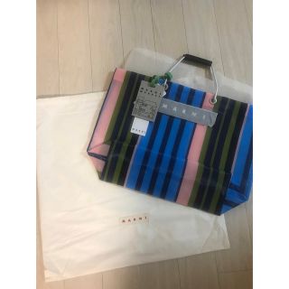 マルニ(Marni)のマルニフラワーカフェ　ストライプバッグ(トートバッグ)