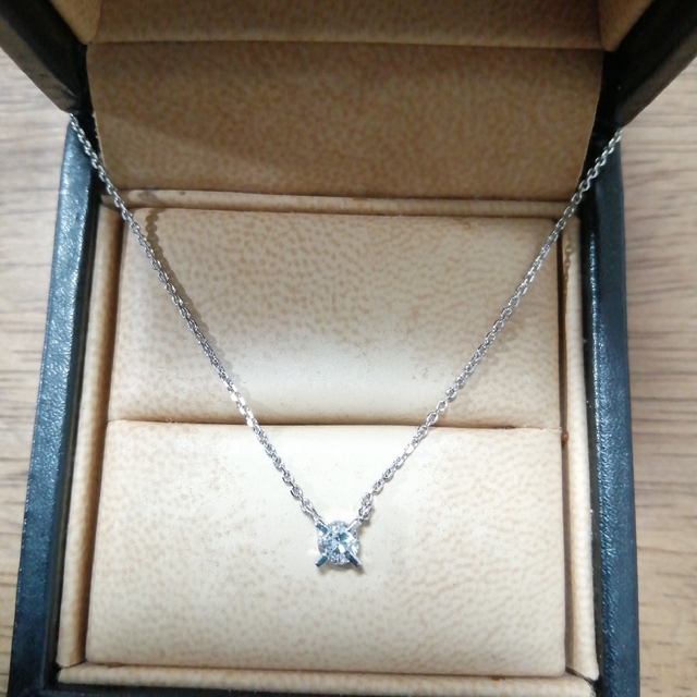 ありますの】 pt850 0.27ct ダイヤモンド ネックレス 一粒ダイヤモンド