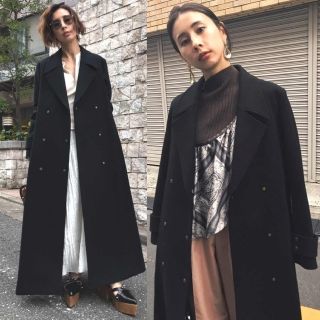 Ameri BELT FLARE LONG COAT ロングコート