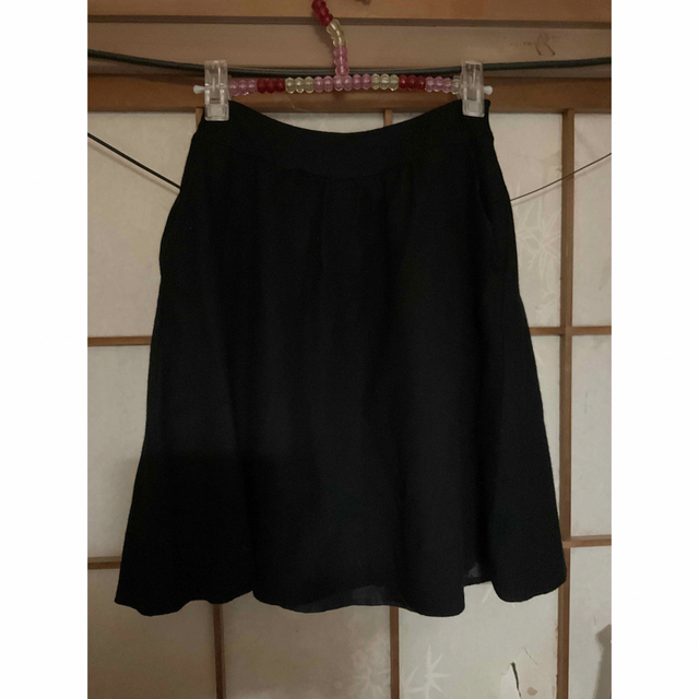 ef-de(エフデ)のフランドル黒のバックリボンスカート レディースのスカート(ひざ丈スカート)の商品写真