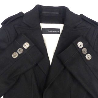 チェスターコート XXS 黒 DSQUARED2 ディースクエアードNR3097