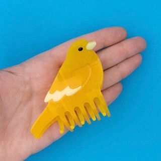 Canary Hair Claw カナリア　鳥　ヘアクリップ　バレッタ(バレッタ/ヘアクリップ)