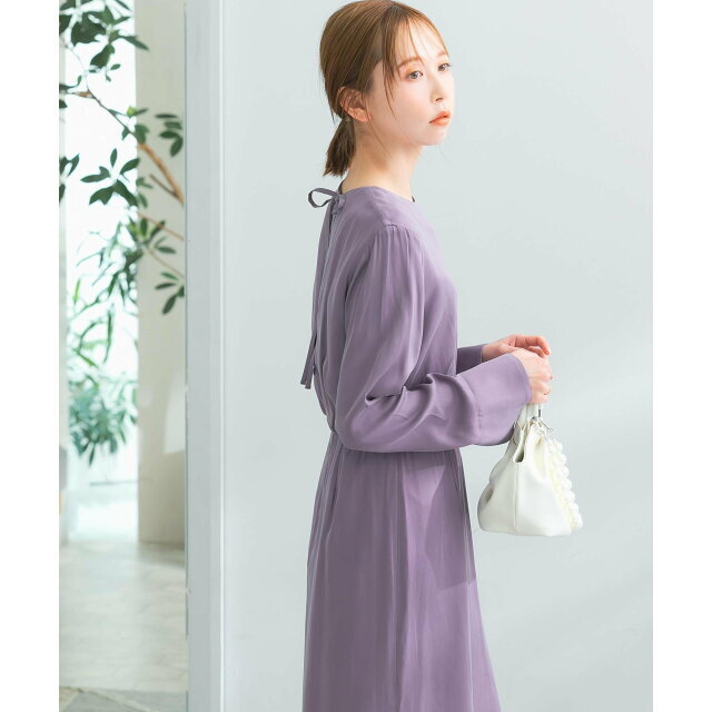 URBAN RESEARCH ROSSO(アーバンリサーチロッソ)の【purple】バックスリットロングナロードレス レディースのワンピース(ロングワンピース/マキシワンピース)の商品写真