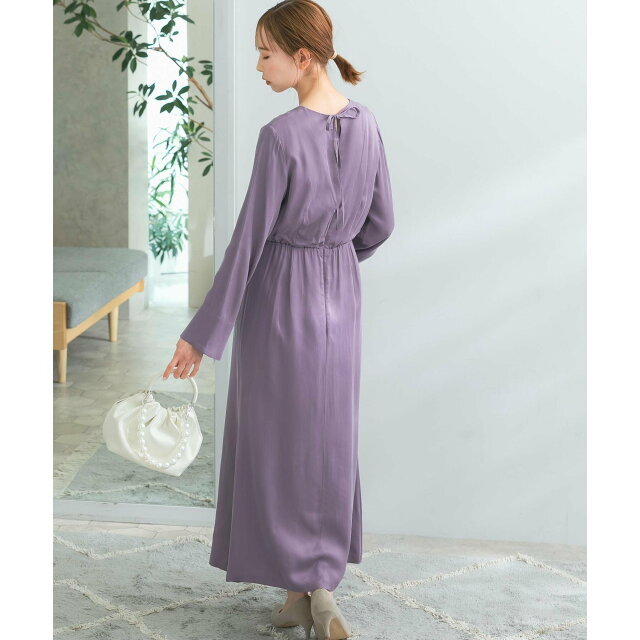 URBAN RESEARCH ROSSO(アーバンリサーチロッソ)の【purple】バックスリットロングナロードレス レディースのワンピース(ロングワンピース/マキシワンピース)の商品写真