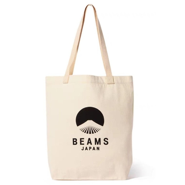 BEAMS(ビームス)のBEAMS JAPAN  帆布トートバッグ  富士山  ブラック レディースのバッグ(トートバッグ)の商品写真